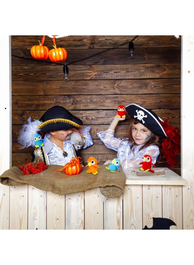 Zomiboo 9 Pieces Stuffed Parrot on Shoulder Soft Parrot Plush Animal Pirate Costume Accessory 3.5 Inch Blue Scarlet Orange Bird Toys Stuffed Bird for Holiday Pirate Party Decoration Supplies - Image 5