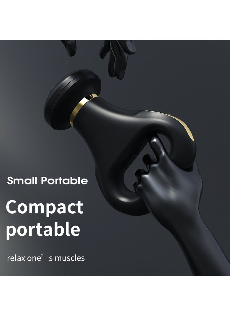 Generic High Quality Pulse Hot Compress Mini Body Massager Portable Handhold 5 Heads Body Beauty Massage For Muscle Relaxation  - Image 3