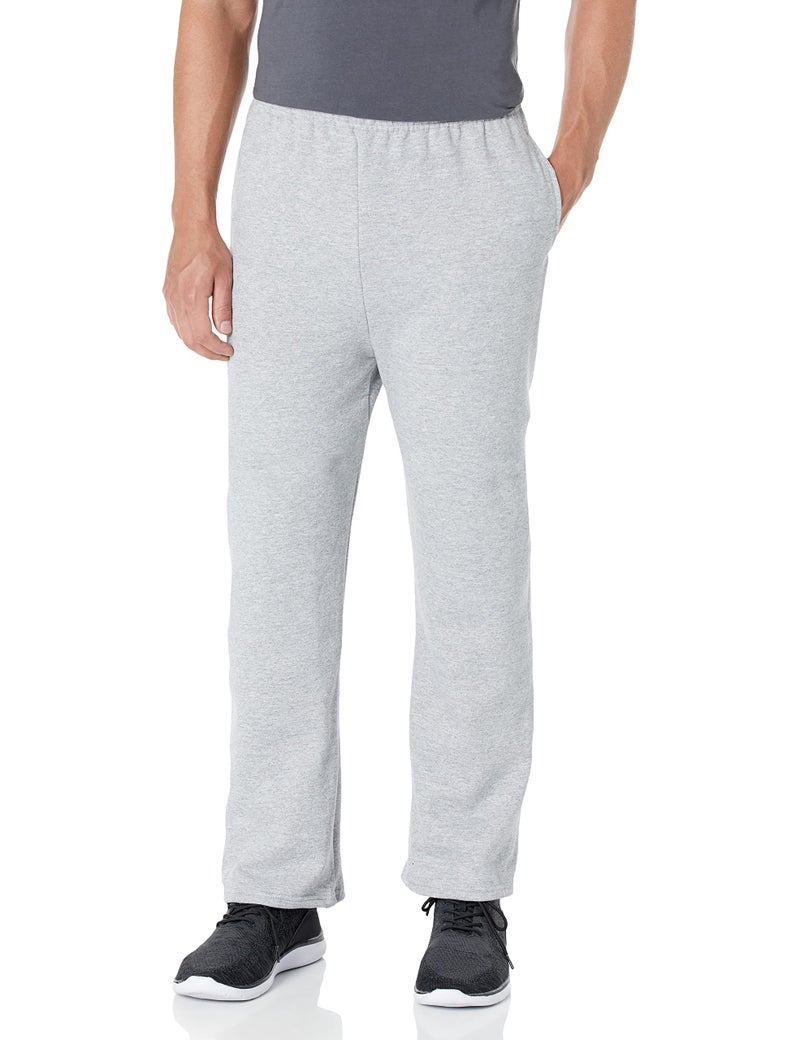 Jerzees Men's Fleece Sweatpants, Light Grey Heather, Large - Image 1