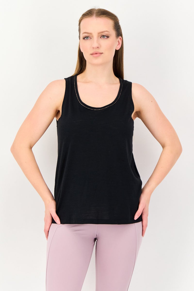 Nike Women Sportswear Fit Sleeveless Brand Logo Training Tank Top, Black - Image 1