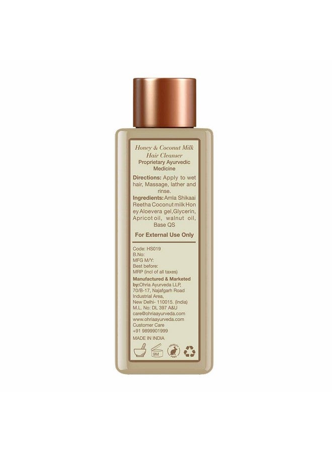 OHRIA Ayurveda Honey And Coconut Milk Hair Cleanser Sulphate Free Paraben Free & Silicon Free 50Ml - Image 2