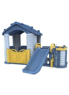 mini panda Big Play House With Slide - Blue 