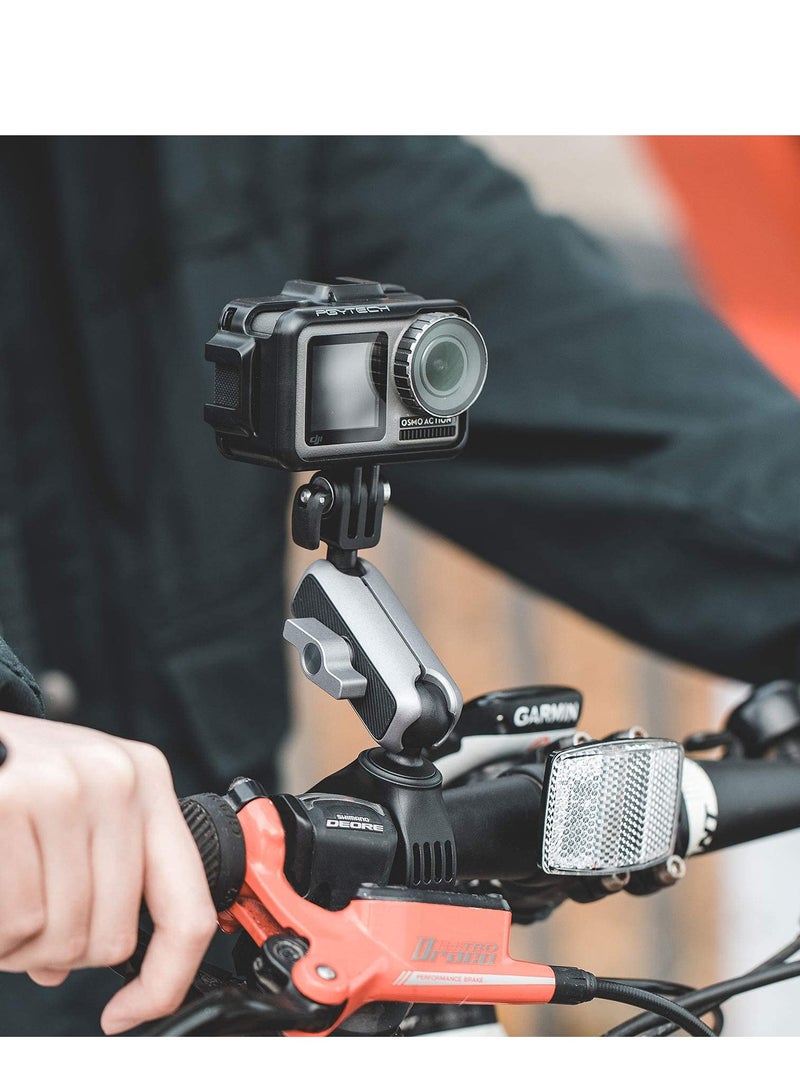 KASTWAVE Action Camera Handlebar Mount for DJI Action 2, GoPro 10, GoPro 7/8/9 Adjustable Motorcycle Handlebar for OSMO Action/Pocket 2/ Pocket Action Camera Bike Mount for Insta 360 - Image 2