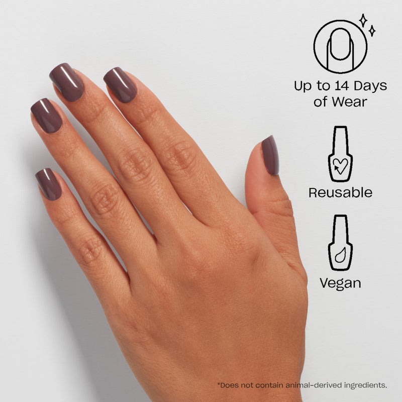 OPI On Point You Don't Know Jacques! | Short Round Dark Taupe Press On Nails | With Nail Glue | Long Lasting, Reusable, Non-damaging - Image 2