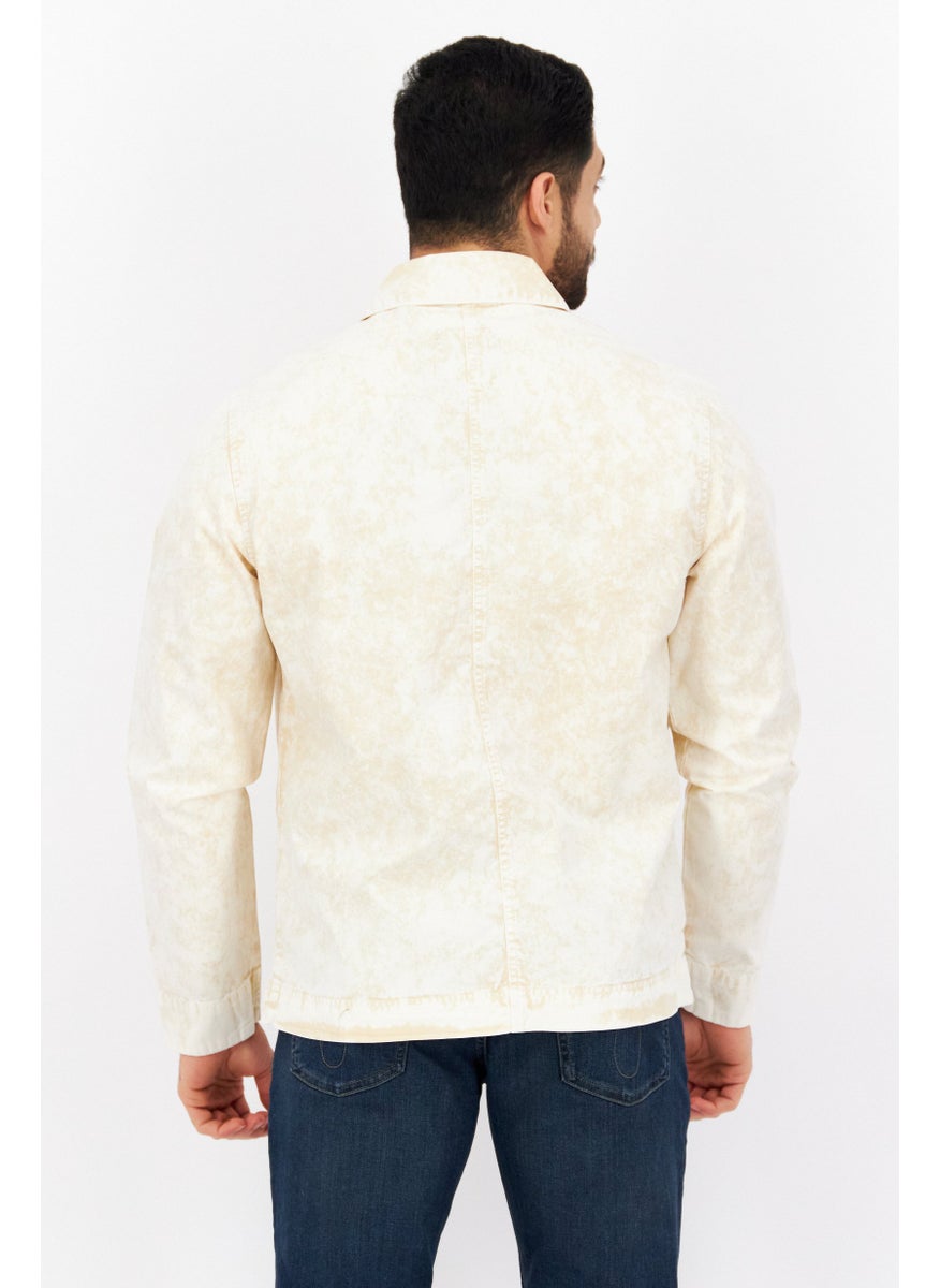 Lyle & Scott - Men Brand Logo Jacket Shirt, Tan Combo - Image 1