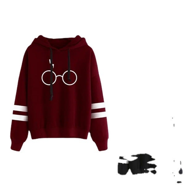 2024 New Eye Print Hoodie Sweatshirt for Women White  - Image 3