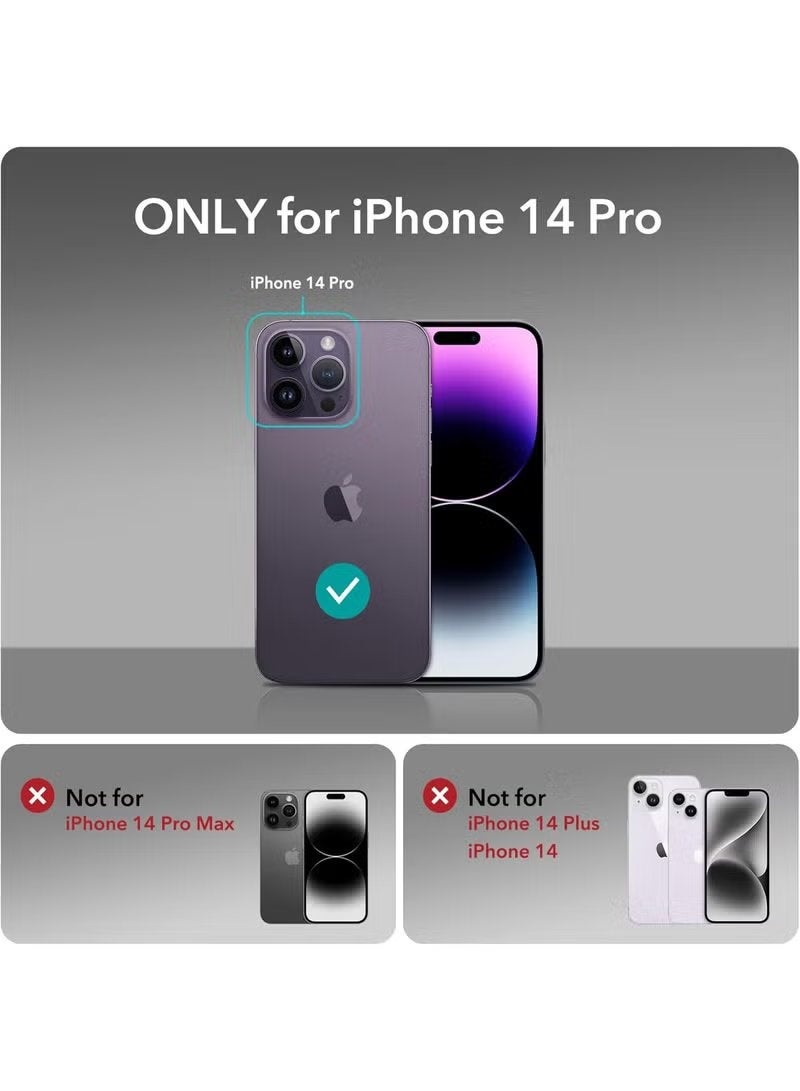 MUDISO iPhone 14 Pro Case Matte Glass Slim Magnetic Cover Compatible with MagSafe Shockproof Anti Scratch Camera Lens Protection Hard Back Soft Edge Protective Case 6.1 Inch - Image 2