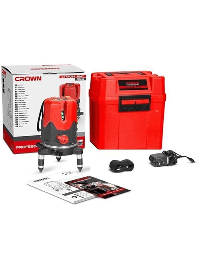 Crown Crown 5-Line Green Laser Level Shockproof Bag 30m 