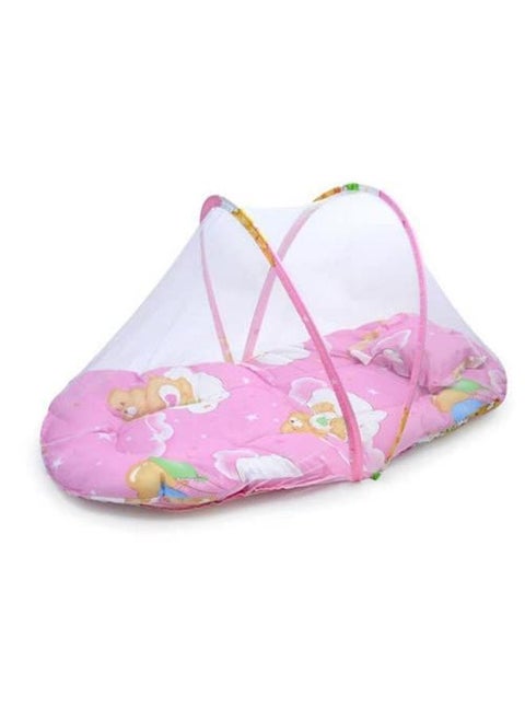 Baby Bedding Set/Baby Bedding Mattress Set with Mosquito Net/Baby Bed Set and Baby (0-36 Months, PINK)