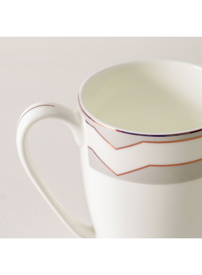 Danube Home Lincoln Fine Bone China Mug Elegant And Durable Perfect For Tea Or Coffee Premium Quality Classic Design Ideal For Home Office And Gifting 350Ml - Image 2