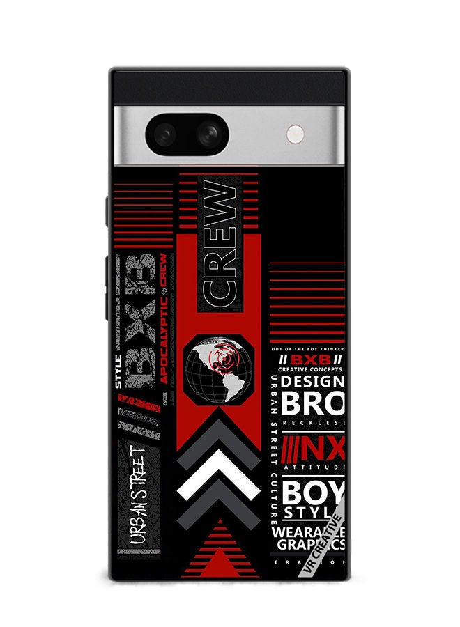 VR CREATIVE Protective Case Cover For Google Pixel 7a Bxb Logo Design Multicolour - Image 1