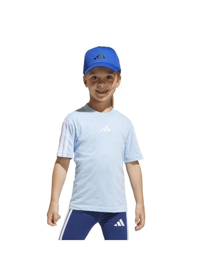 Adidas Adidas Lk 3S Tee 160 Blue Training T-Shirts For Kids 4-5Y  - Image 2