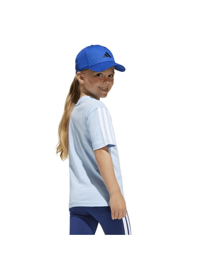 Adidas Adidas Lk 3S Tee 160 Blue Training T-Shirts For Kids 4-5Y  - Image 3