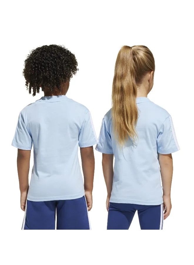 Adidas Lk 3S Tee 160 Blue T-Shirt (Short Sleeve) T-Shirts For Kids