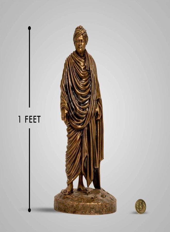 SILAII Swami Vivekananda Full Figure Sculpture | Elegant Home Decor for Living Room | Inspirational Indian Art Piece - Image 2