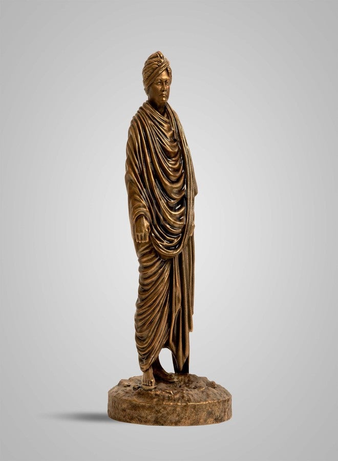 SILAII Swami Vivekananda Full Figure Sculpture | Elegant Home Decor for Living Room | Inspirational Indian Art Piece - Image 3