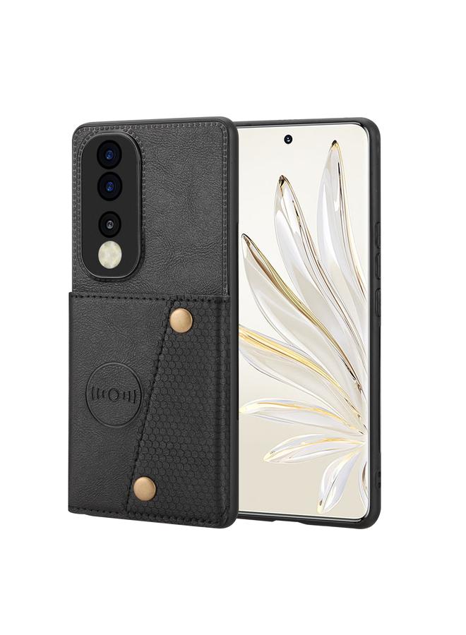 اس-توب جراب لهاتف Honor 90 Pro مزود بفتحات بطاقات مزدوجة ومشبك مغناطيسي للهاتف - Image 1