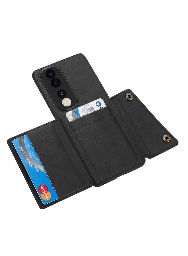 اس-توب جراب لهاتف Honor 90 Pro مزود بفتحات بطاقات مزدوجة ومشبك مغناطيسي للهاتف - Image 2