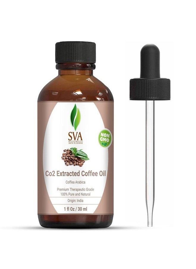 SVA Organics - SVA Organics Coffee Oil CO2 Extracted 30ML (1 OZ) 100% Pure & Natural Undiluted Premium Therapeutic Grade Oil for Aromatherapy, Hair growth, Skin Nourishment and more - Image 1