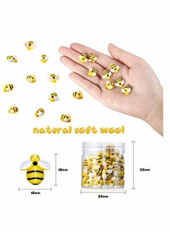 Y&D Bees Decorations, Tiny Resin Decor Bumblebee Decorations Craft Embellishment with Storage Box for DIY Party Home 0.51 Inch 45 Pieces  - Image 1