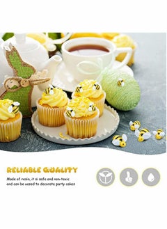 Y&D Bees Decorations, Tiny Resin Decor Bumblebee Decorations Craft Embellishment with Storage Box for DIY Party Home 0.51 Inch 45 Pieces  - Image 2