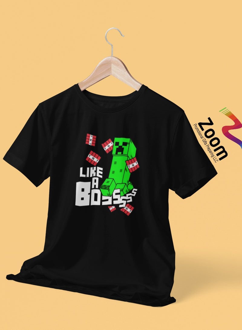 ZOOM تي شيرت ماين كرافت للأطفال - للأولاد