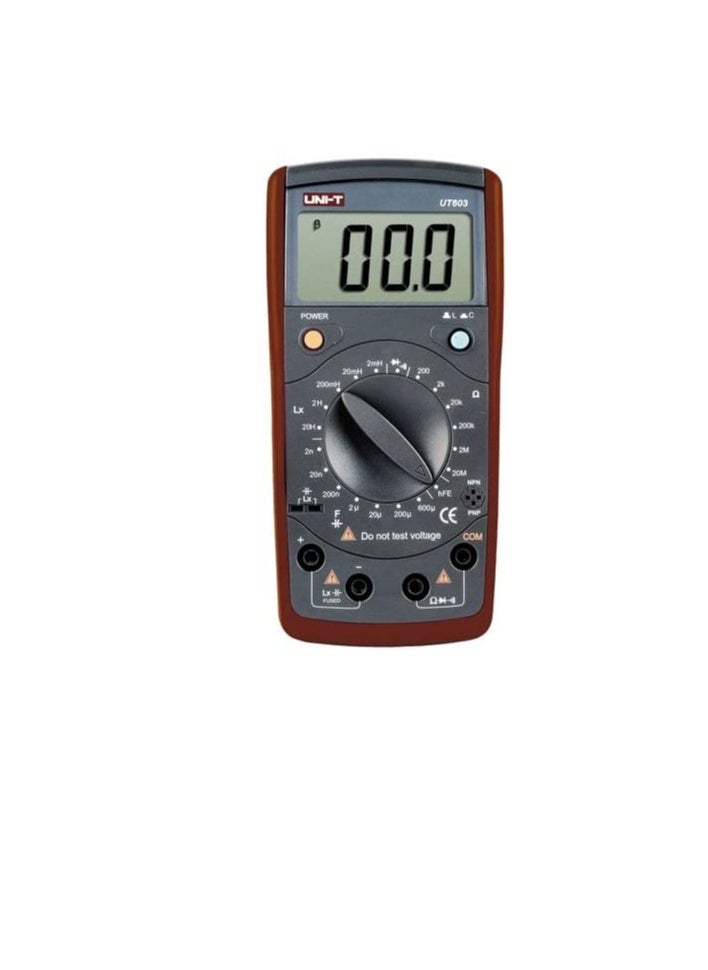 UNI-T - UNI-T 7720061 UT603 UT600 Series Inductance Capacitance Meter, 9 V, Red/Grey - Image 1