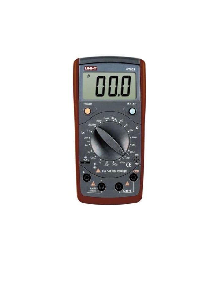 UNI-T - UNI-T 7720061 UT603 UT600 Series Inductance Capacitance Meter, 9 V, Red/Grey - Image 1