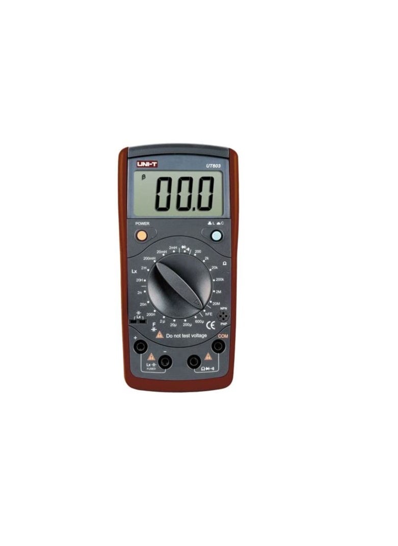 UNI-T - UNI-T 7720061 UT603 UT600 Series Inductance Capacitance Meter, 9 V, Red/Grey - Image 1