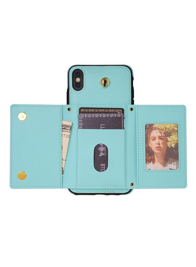 S-TOP Case For iPhone XS Max Three Fold Card Bag Phone Case with Long Lanyard - Image 4