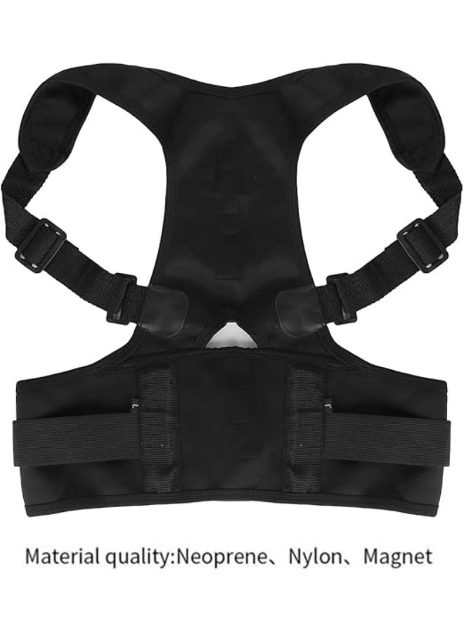 مصحح قوام ومشد ظهر مغناطيسي - دعم احترافي للعمود الفقري بمغانط مدمجة (800 غاوس) - حزام ظهر قابل للتعديل لتخفيف آلام الرقبة والكتف والقطنية - للرجال والنساء - Image 2