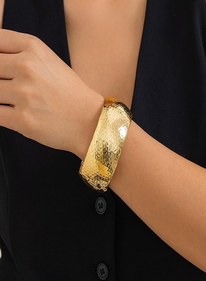 Aaishwarya Gold Plated Openable Bangle Bracelet | Bracelets for Women and Girls | Anti-Tarnish Jewels | Bold & Chunky | Statement Jewelry | Boho Beach Accessory - Image 2