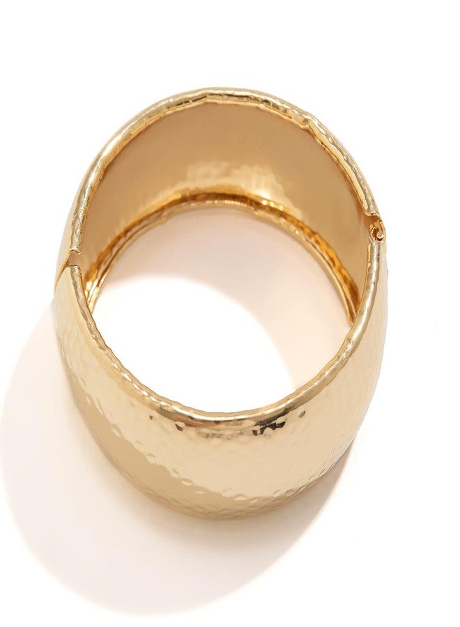 Aaishwarya Gold Plated Openable Bangle Bracelet | Bracelets for Women and Girls | Anti-Tarnish Jewels | Bold & Chunky | Statement Jewelry | Boho Beach Accessory - Image 1