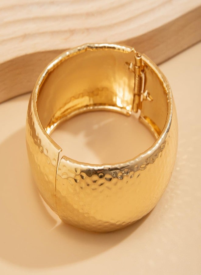 Aaishwarya Gold Plated Openable Bangle Bracelet | Bracelets for Women and Girls | Anti-Tarnish Jewels | Bold & Chunky | Statement Jewelry | Boho Beach Accessory - Image 3
