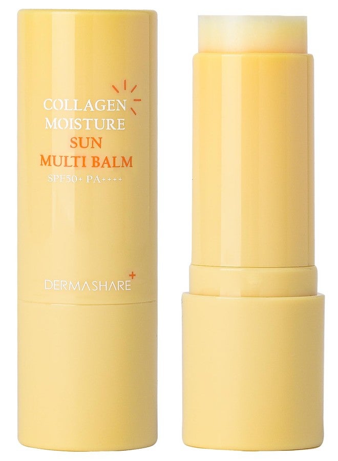 DERMASHARE عصا بلسم متعدد الكولاجين مع SPF 50 - مضاد للشيخوخة، مرطب، للعناية بالتجاعيد/العناية بالبشرة الكورية/بدون رائحة/ديرماشير (0.38 أونصة) - Image 1