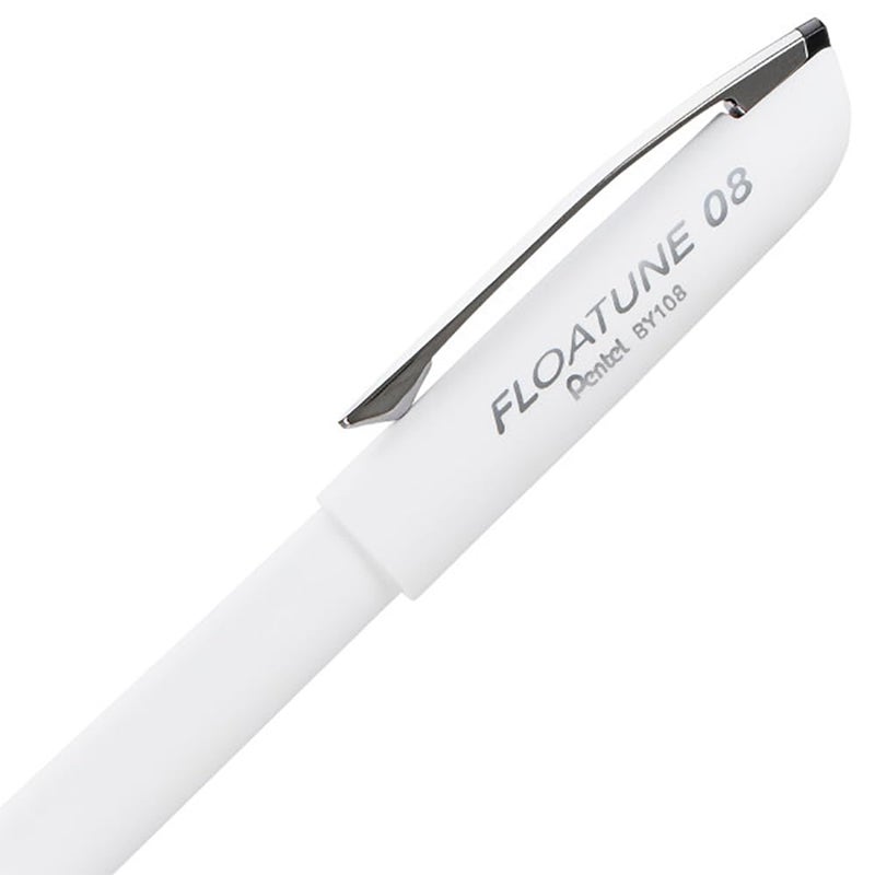 Pentel Floatune Skip-Free Rollerball Pen, 0.8mm Medium Line, Black Ink, 2 Pack - Image 4