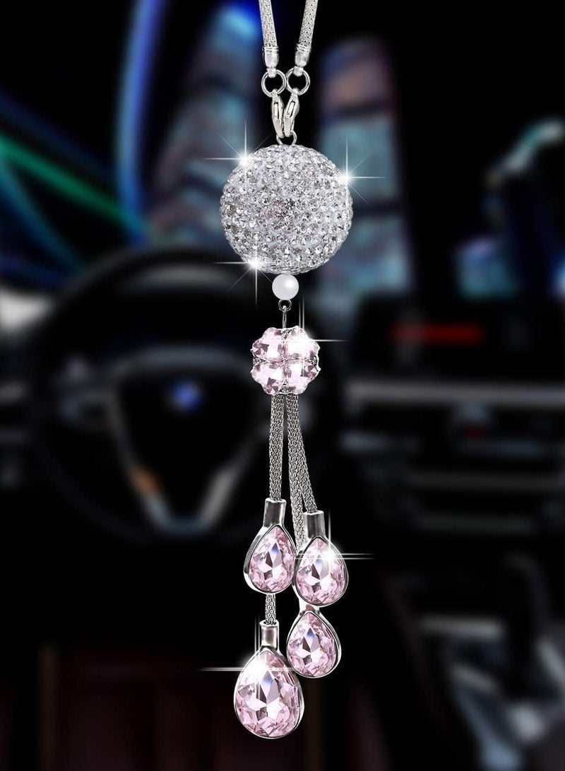 INSIJAM Car Hanging Ornament Lucky Crystal Car Hanging Accessories Diamond Car Pendant Car Mirror Hanging Accessories Car Charm Auto Interior Decoration Rear View Mirror Charm - Image 1