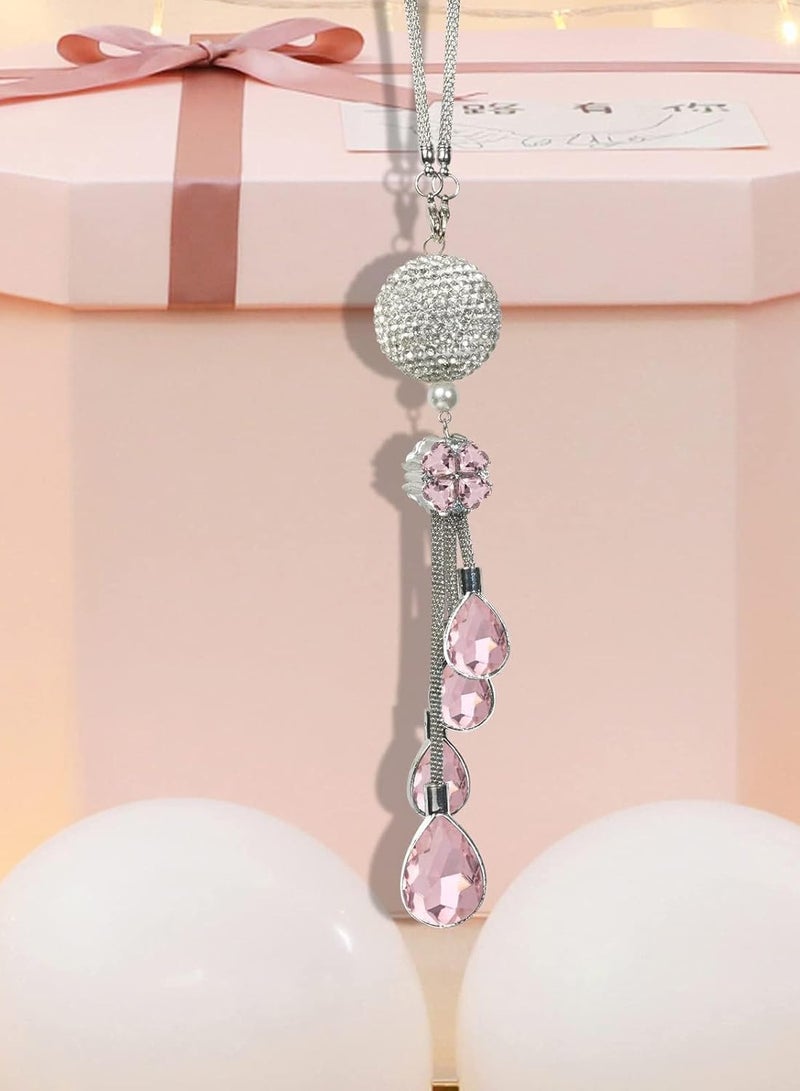 INSIJAM Car Hanging Ornament Lucky Crystal Car Hanging Accessories Diamond Car Pendant Car Mirror Hanging Accessories Car Charm Auto Interior Decoration Rear View Mirror Charm - Image 3