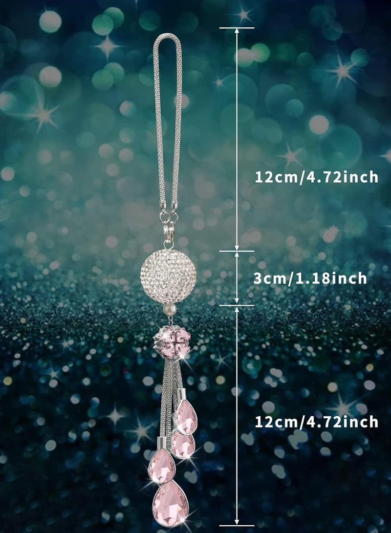 INSIJAM Car Hanging Ornament Lucky Crystal Car Hanging Accessories Diamond Car Pendant Car Mirror Hanging Accessories Car Charm Auto Interior Decoration Rear View Mirror Charm - Image 4
