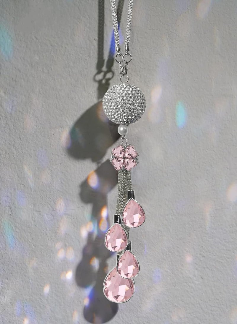 INSIJAM Car Hanging Ornament Lucky Crystal Car Hanging Accessories Diamond Car Pendant Car Mirror Hanging Accessories Car Charm Auto Interior Decoration Rear View Mirror Charm - Image 2
