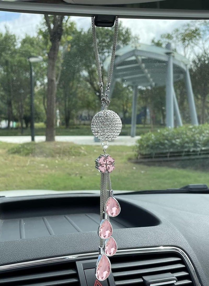 INSIJAM Car Hanging Ornament Lucky Crystal Car Hanging Accessories Diamond Car Pendant Car Mirror Hanging Accessories Car Charm Auto Interior Decoration Rear View Mirror Charm - Image 5