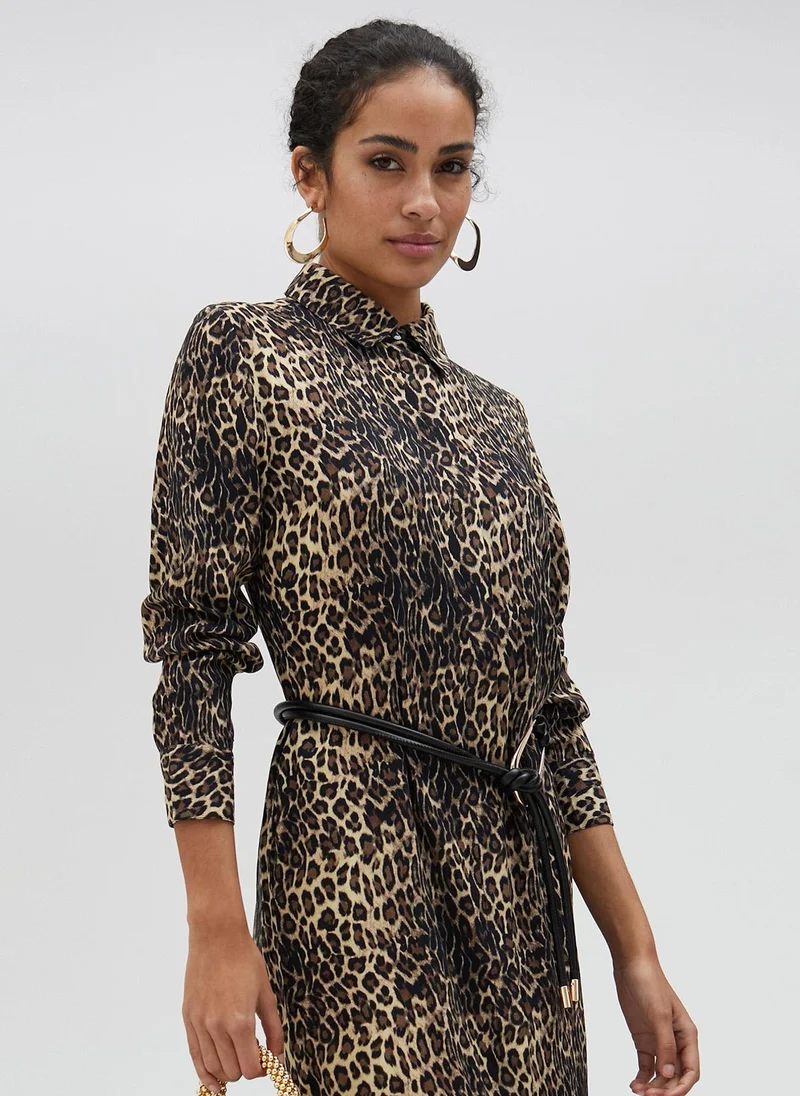 Lola Casademunt Animal print shirt dress
