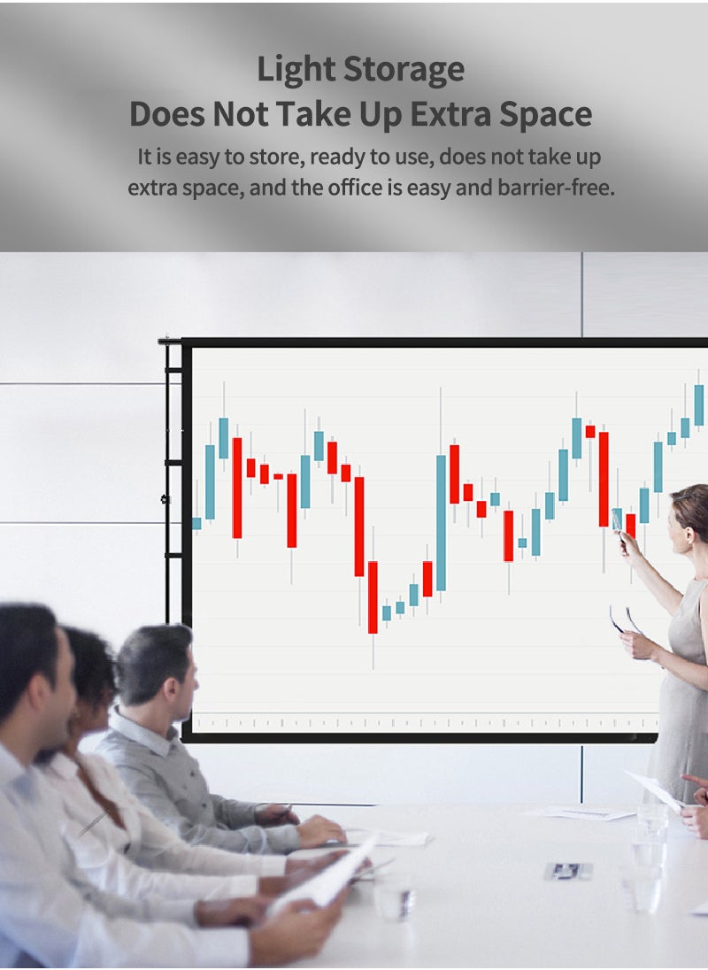 Flash Hawk - 100 inch 16:9 Outdoor and Indoor Portable Projector Screen with 2M High Tripod Stands - Image 1