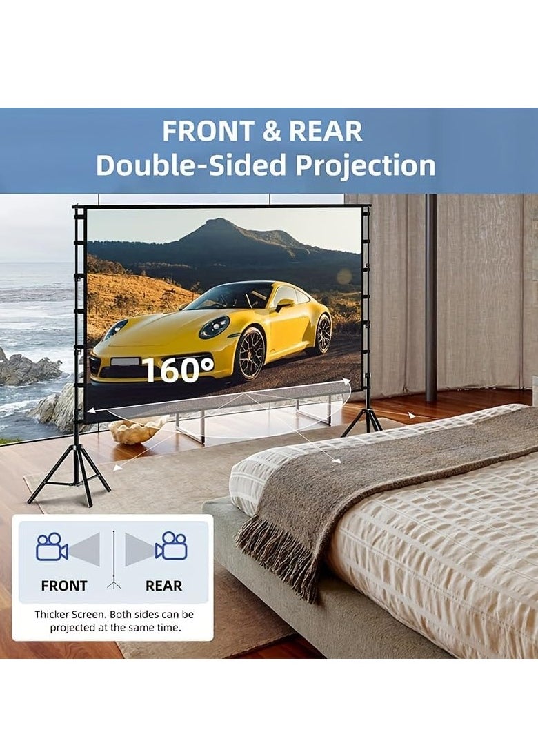 Flash Hawk 100 inch 16:9 Outdoor and Indoor Portable Projector Screen with 2M High Tripod Stands  - Image 5