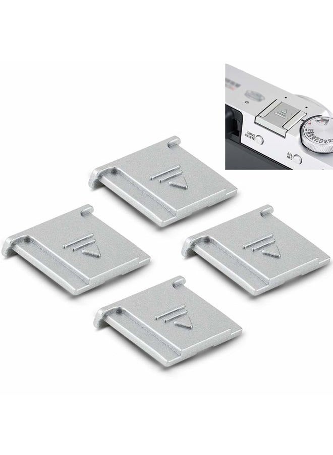 JJC 4PCS Silver Camera Hot Shoe Cover Protector Cap for Fujifilm X-M5 X100VI X-T50 XT50 XS20 XT5 XT4 XT3 XT2 XE4 XE3 X-E2S GFX 50S II XH2 X-H2S XT30 II XT20 XT10 XS10 X100V X100F X100T X100S XT200 X-Pro3 - Image 1