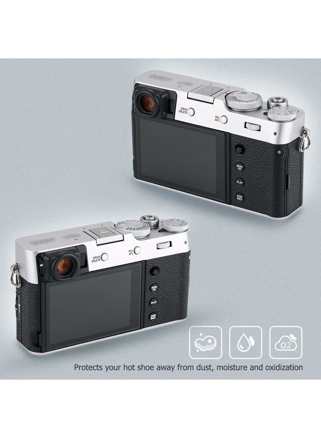 JJC 4PCS Silver Camera Hot Shoe Cover Protector Cap for Fujifilm X-M5 X100VI X-T50 XT50 XS20 XT5 XT4 XT3 XT2 XE4 XE3 X-E2S GFX 50S II XH2 X-H2S XT30 II XT20 XT10 XS10 X100V X100F X100T X100S XT200 X-Pro3 - Image 3