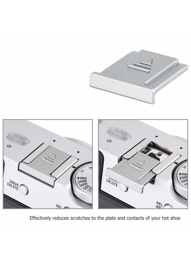 JJC 4PCS Silver Camera Hot Shoe Cover Protector Cap for Fujifilm X-M5 X100VI X-T50 XT50 XS20 XT5 XT4 XT3 XT2 XE4 XE3 X-E2S GFX 50S II XH2 X-H2S XT30 II XT20 XT10 XS10 X100V X100F X100T X100S XT200 X-Pro3 - Image 4