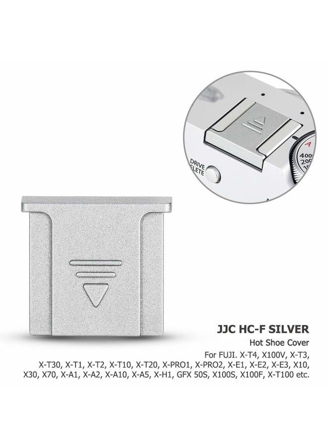 JJC 4PCS Silver Camera Hot Shoe Cover Protector Cap for Fujifilm X-M5 X100VI X-T50 XT50 XS20 XT5 XT4 XT3 XT2 XE4 XE3 X-E2S GFX 50S II XH2 X-H2S XT30 II XT20 XT10 XS10 X100V X100F X100T X100S XT200 X-Pro3 - Image 2