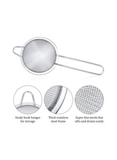 Generic Fine Mesh Tea Strainer Cocktails Strainer Stainless Steel Colander with sturdy handle  - Image 2