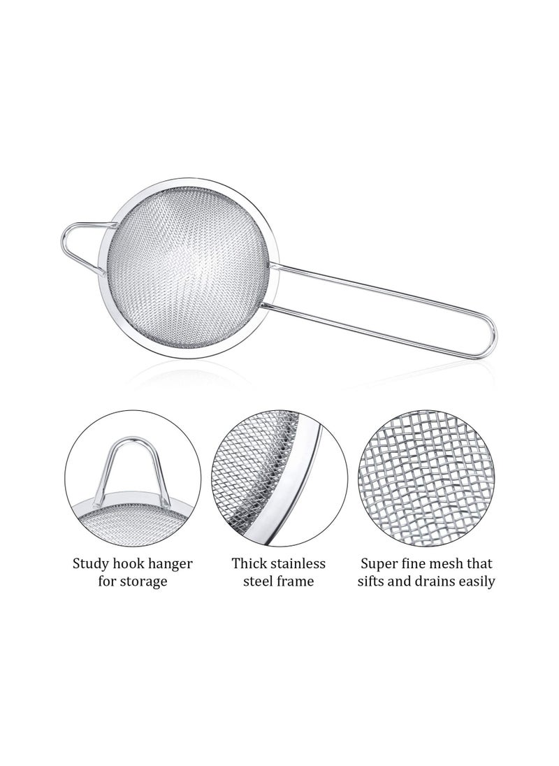 Generic Fine Mesh Tea Strainer Cocktails Strainer Stainless Steel Colander with sturdy handle  - Image 2
